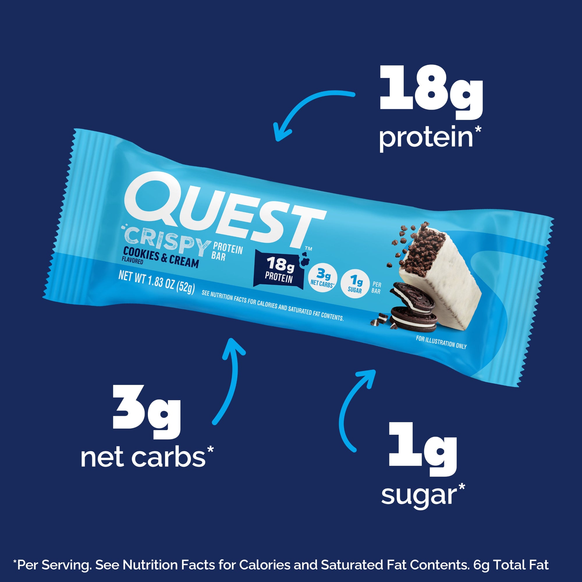 Cookies & Cream Crispy Hero Protein Bars - Image 3