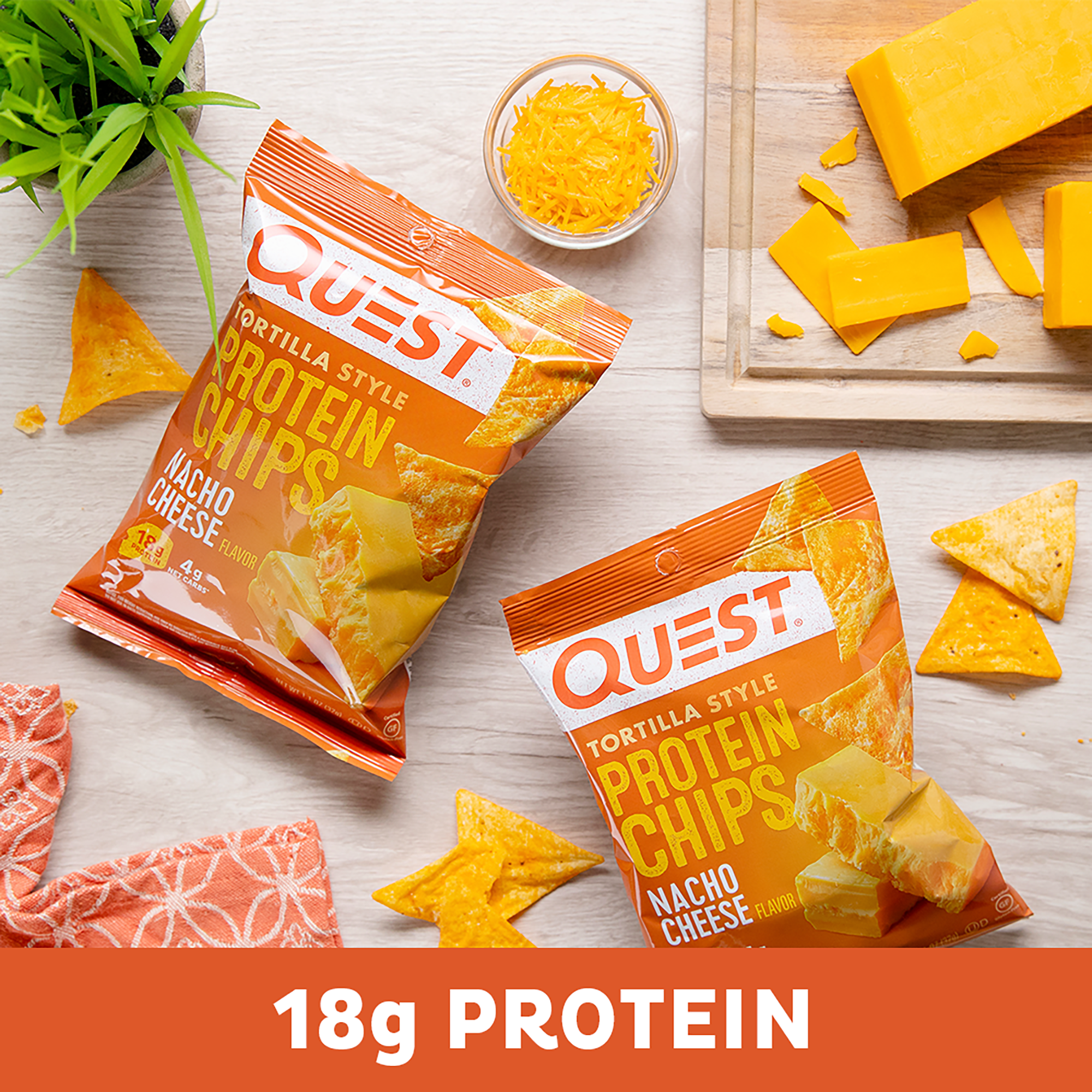 Nacho Cheese Tortilla Style Protein Chips - Image 4