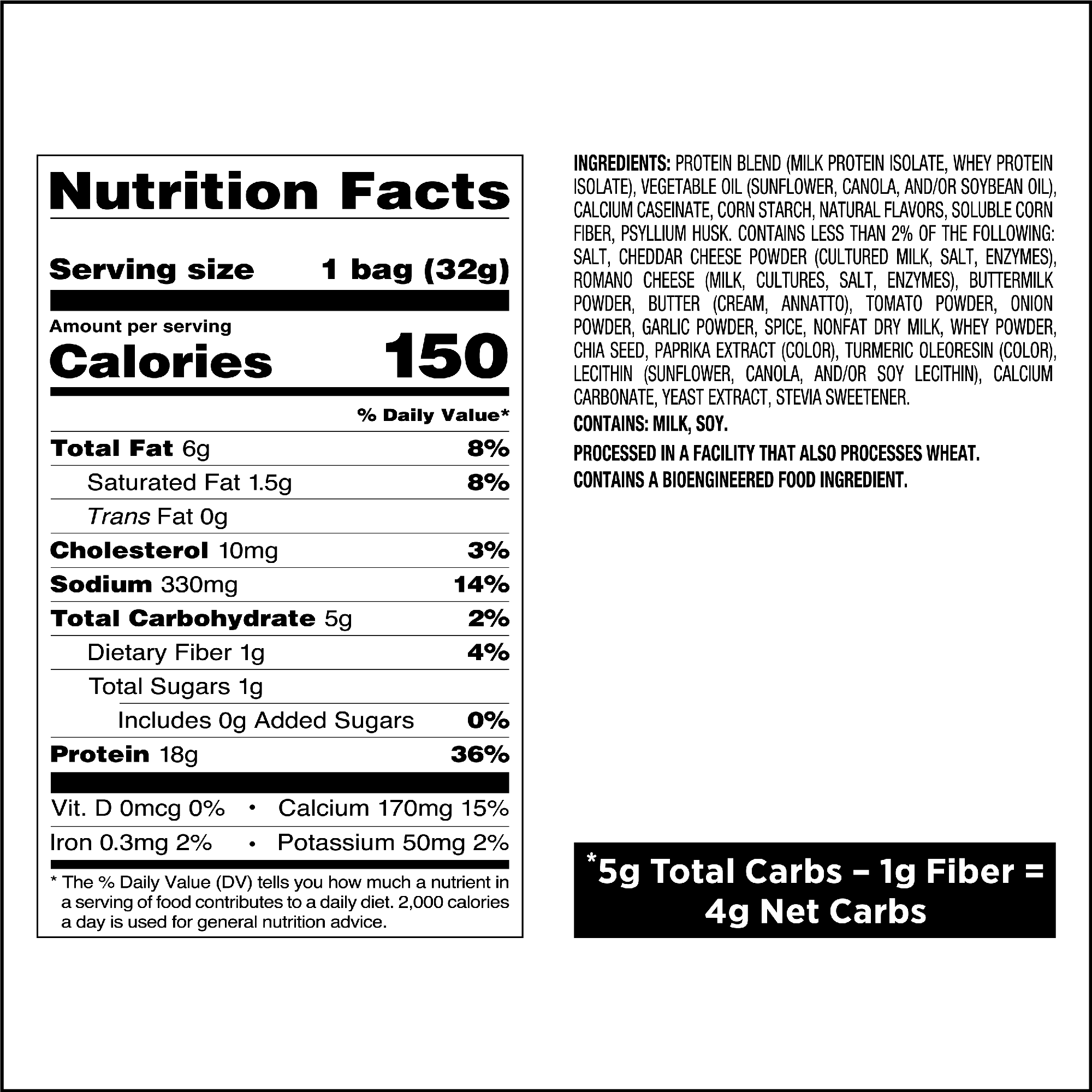 Nacho Cheese Tortilla Style Protein Chips - Image 7