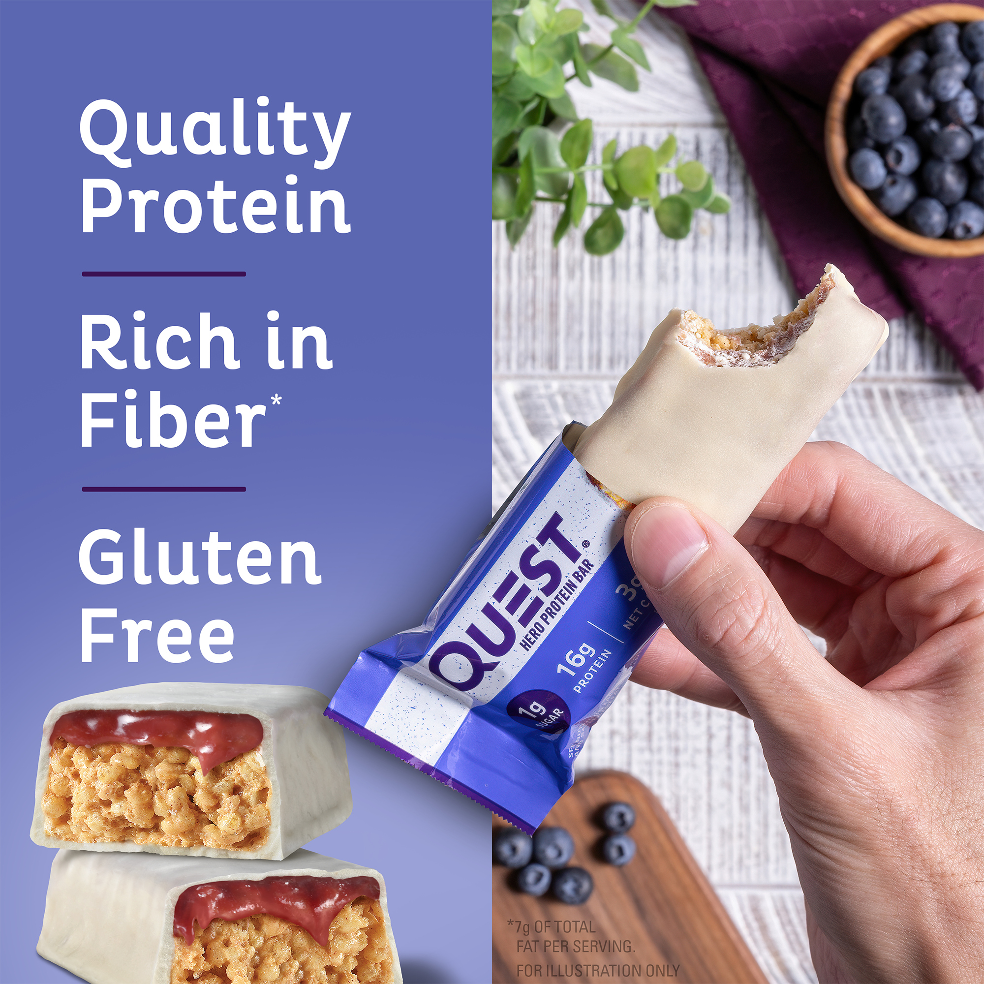 Blueberry Cobbler Crispy Hero Protein Bars - Image 5