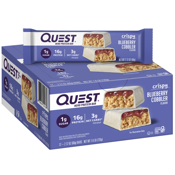 Blueberry Cobbler Crispy Hero Protein Bars