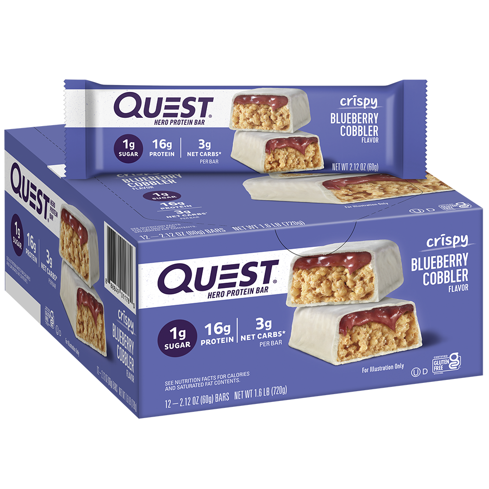 Blueberry Cobbler Crispy Hero Protein Bars