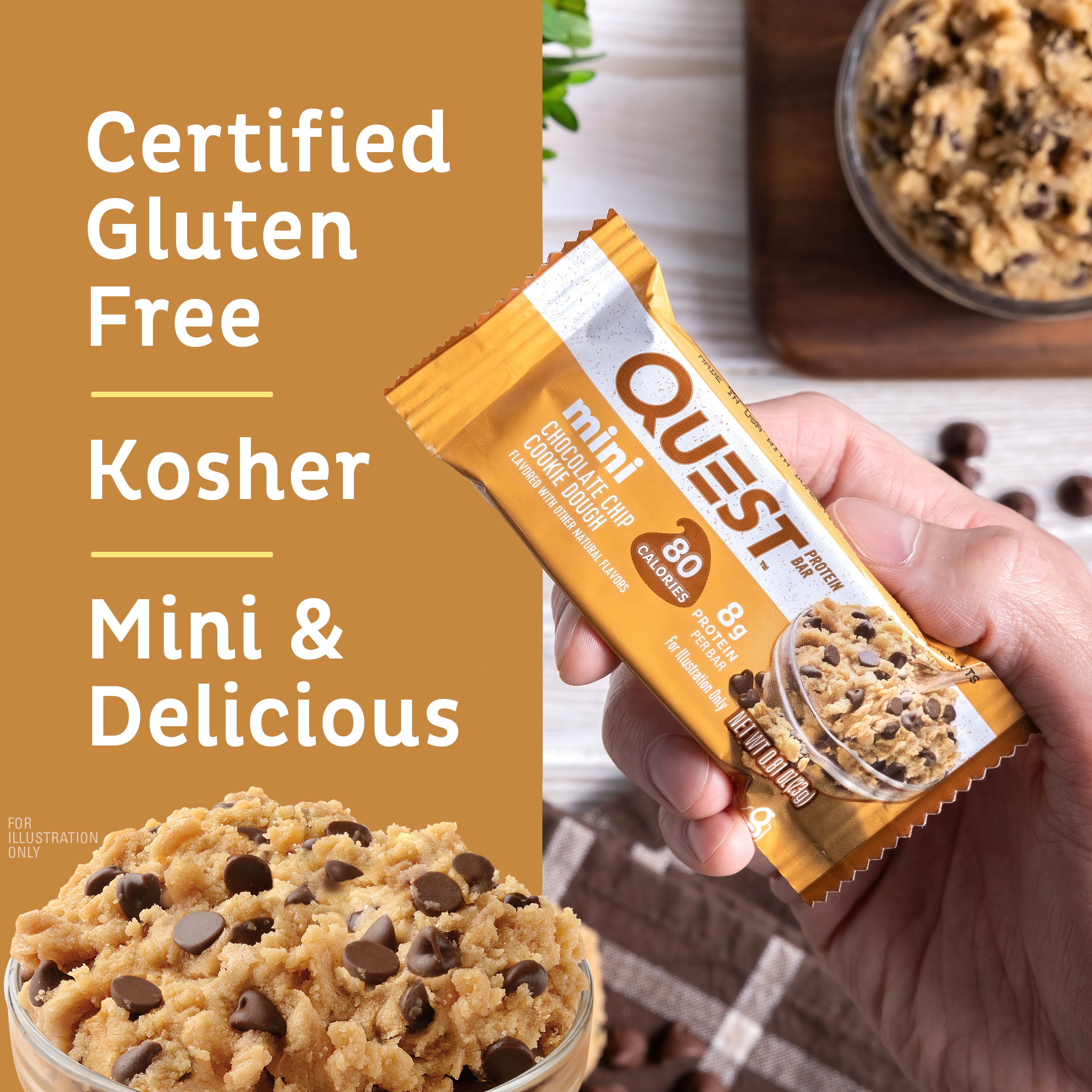 Mini Chocolate Chip Cookie Dough Protein Bars - Image 3
