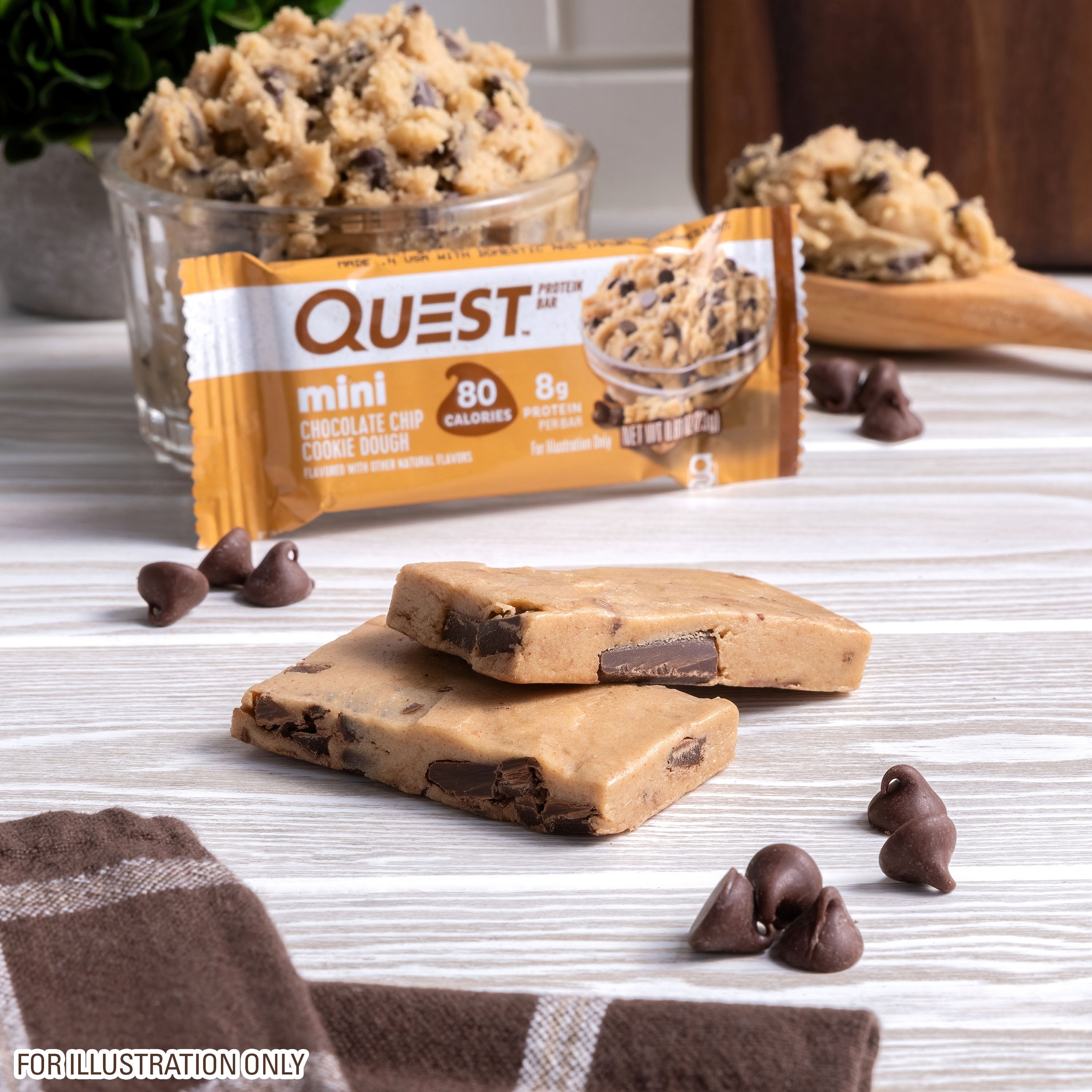 Mini Chocolate Chip Cookie Dough Protein Bars - Image 4