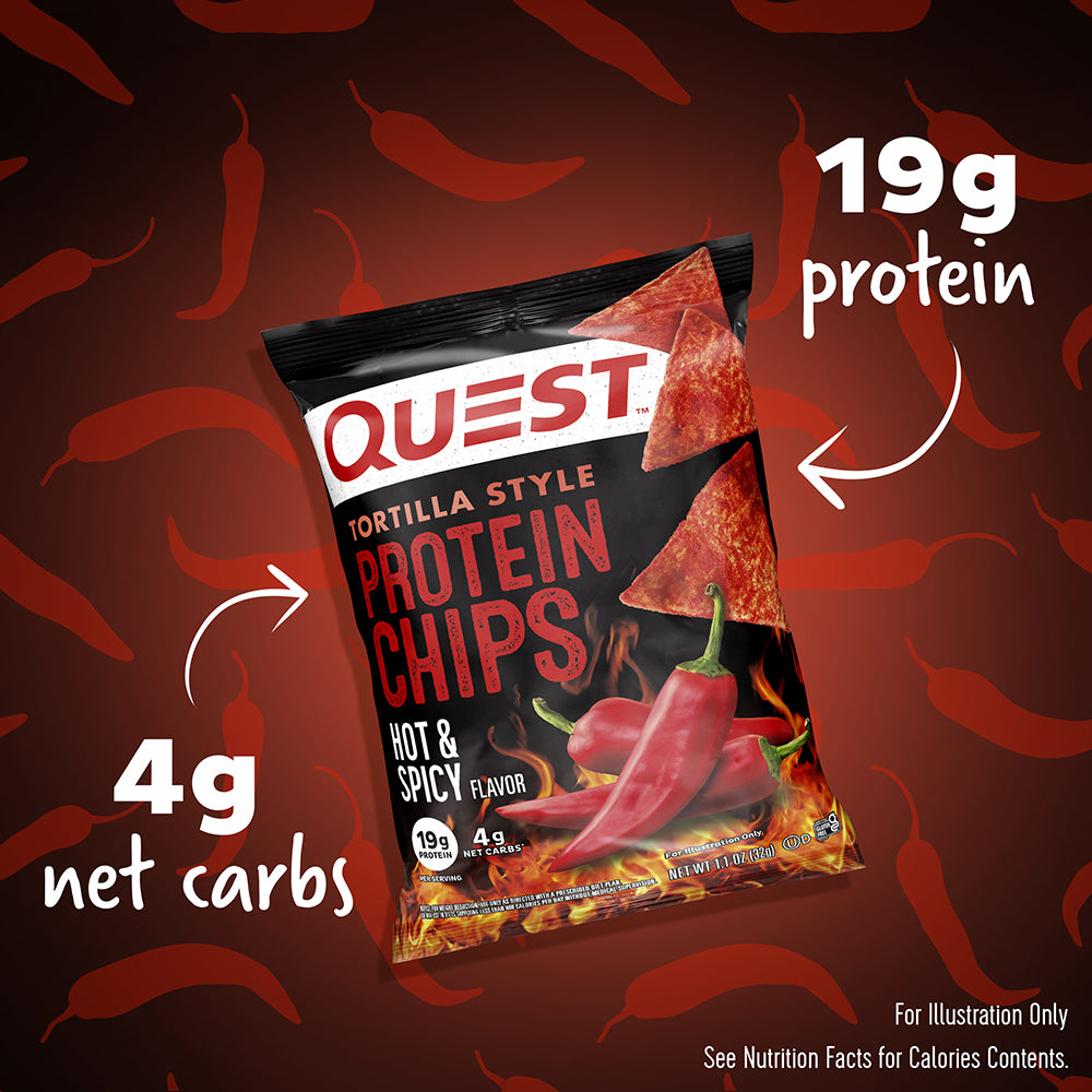 Hot & Spicy Tortilla Style Protein Chips - Image 3