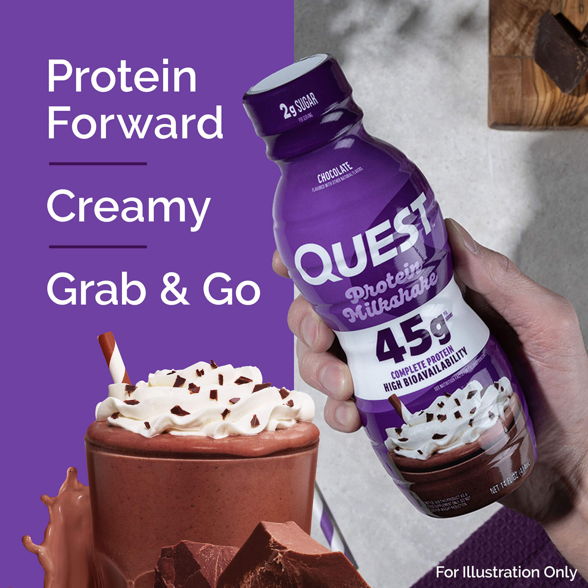 Chocolate 45g Protein Milkshake - Image 3