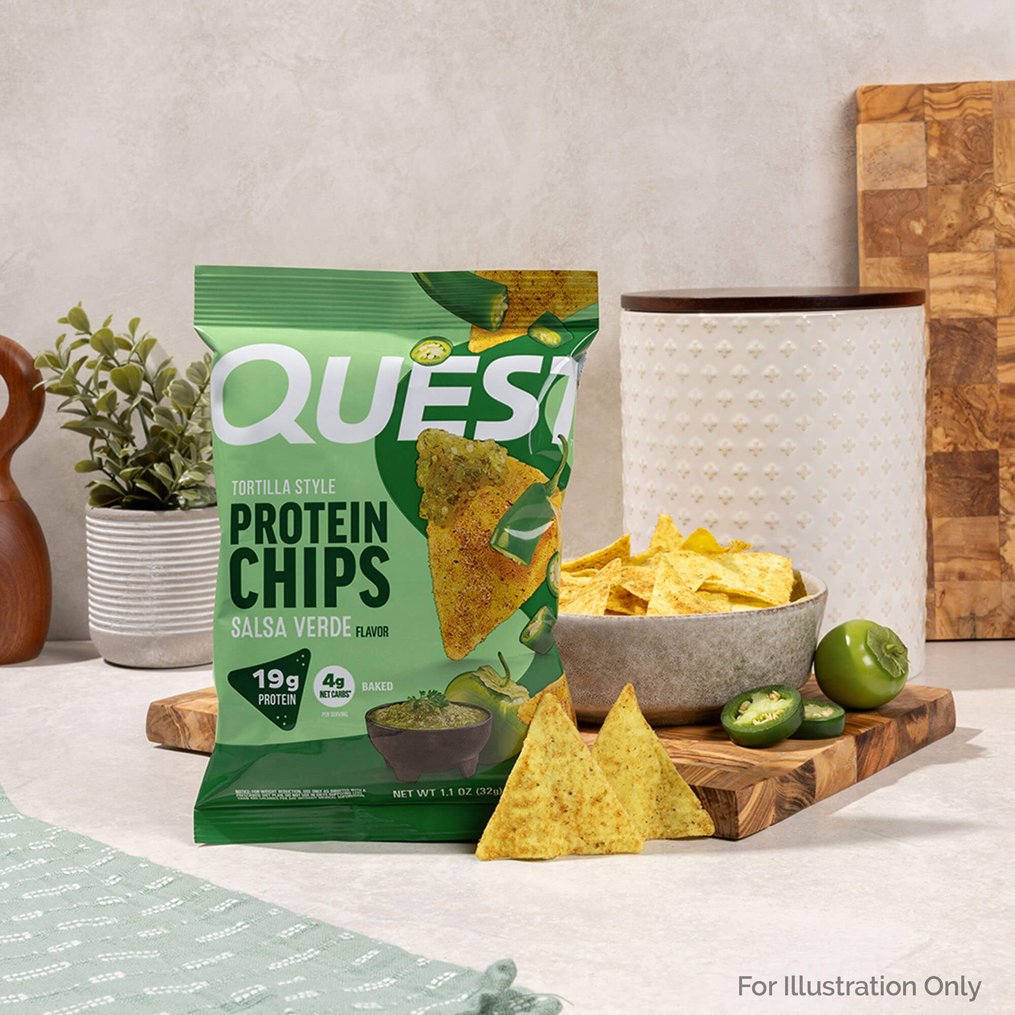 Salsa Verde Tortilla Style Protein Chips - Image 4